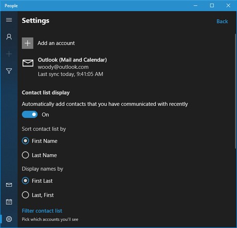 how to import contacts into windows 10 mail