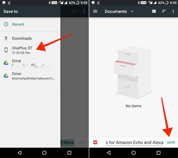 how to save web pages on android