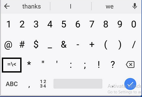 How to Type Square Root Symbol on Android Phone